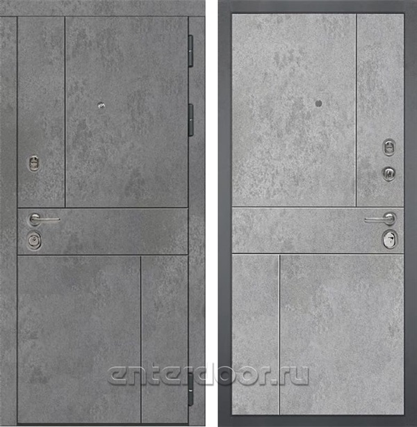 Входная металлическая дверь Дива МД-48 М-1 (Бетон Темный / Бетон Светлый)