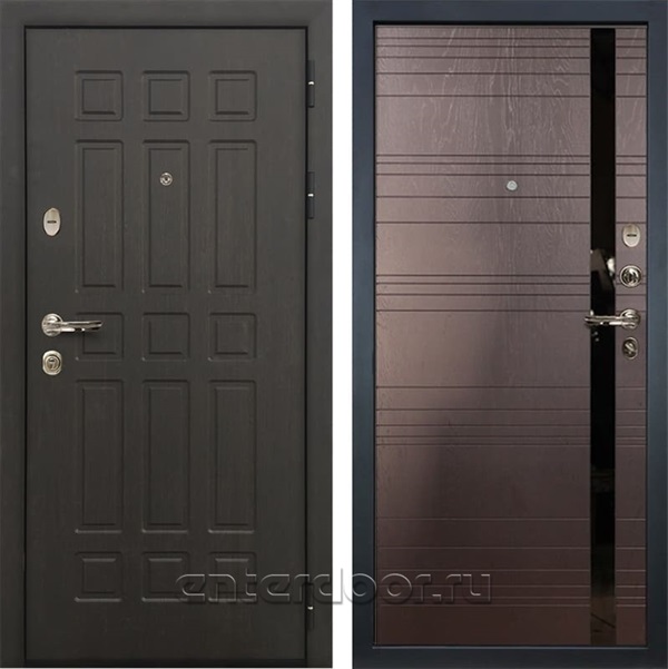 Входная металлическая дверь Лекс 8 Сенатор Ясень шоколад (панель №31)