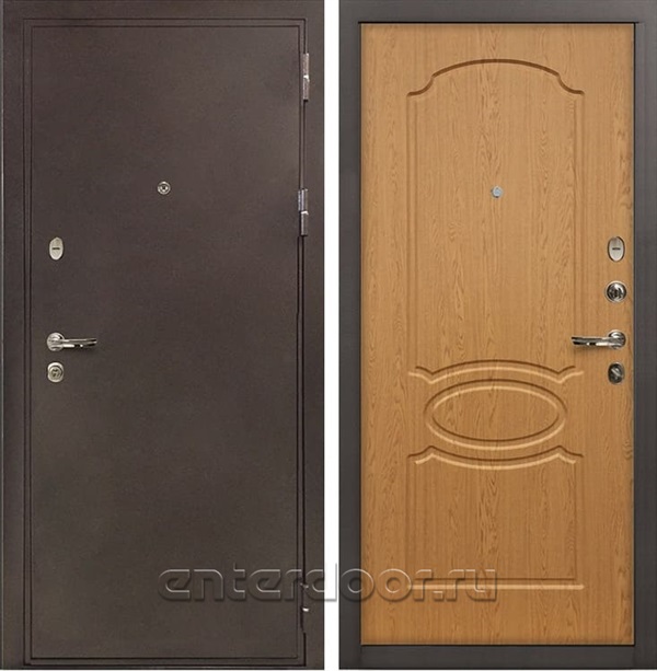 Входная металлическая дверь Лекс 5А Цезарь Дуб натуральный (панель №15)