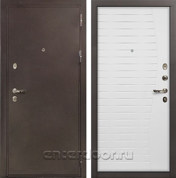 Входная металлическая дверь Лекс 5А Цезарь Ясень белый (панель №36)