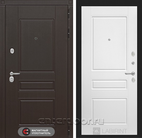 Входная металлическая дверь Лабиринт Мегаполис 3 (Венге / Белый софт)