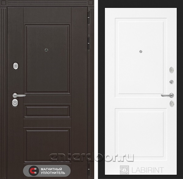 Входная металлическая дверь Лабиринт Мегаполис 11 (Венге / Белый софт)