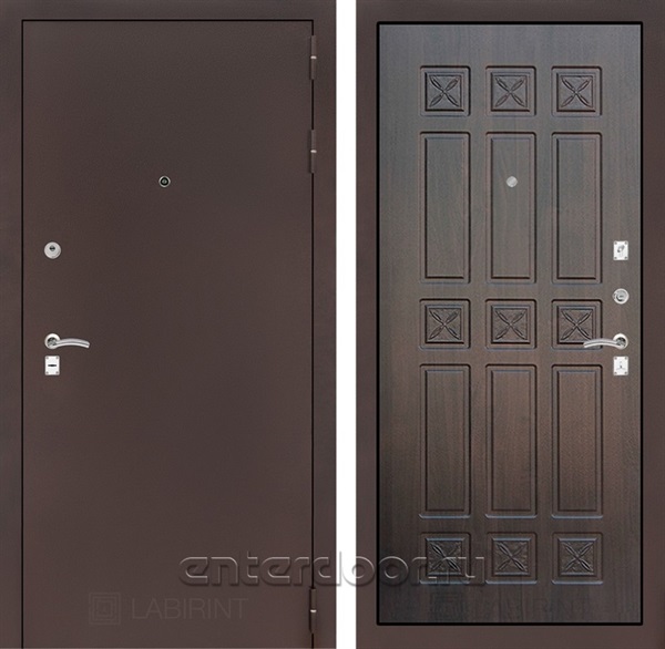 Входная металлическая дверь Лабиринт Классик 16 (Антик медный / Алмон 28)