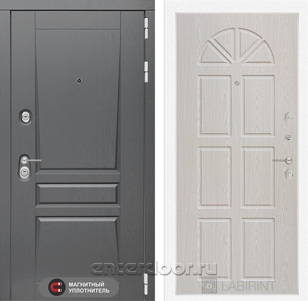 Входная металлическая дверь Лабиринт Платинум 15 (Альберо Грей / Алмон 25)