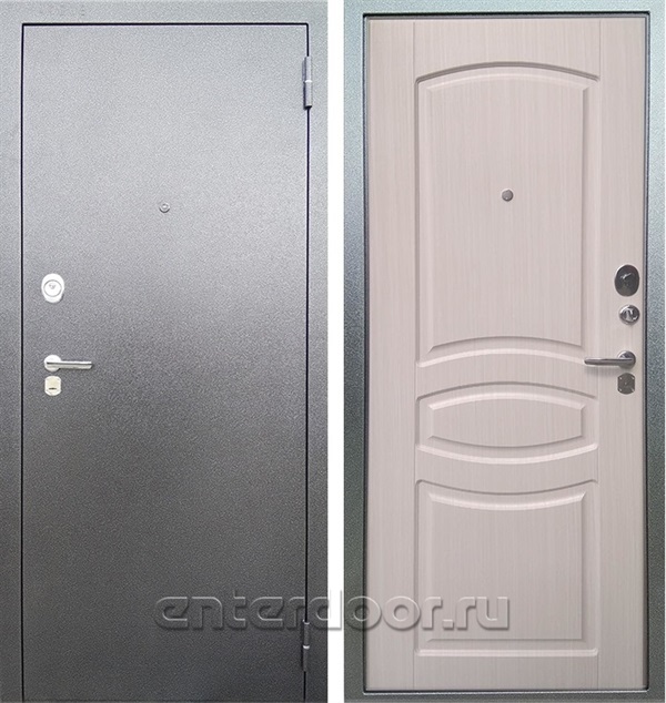 Входная металлическая дверь Аргус Люкс ДА-61 (Антик Серебро / Ясень белый)