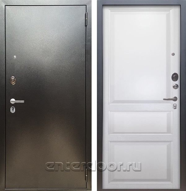 Входная металлическая дверь Аргус Люкс ПРО Каролина (Серебро антик / Белый жемчуг)