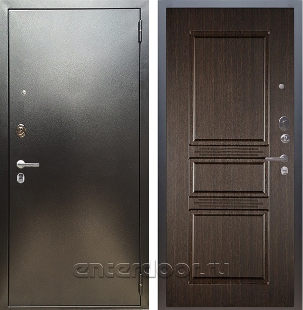 Входная металлическая дверь Аргус Люкс ПРО Сабина (Серебро антик / Венге)