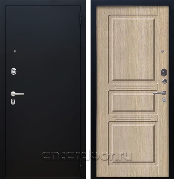 Входная металлическая дверь Аргус Люкс ПРО Сабина (Чёрный шелк / Капучино)
