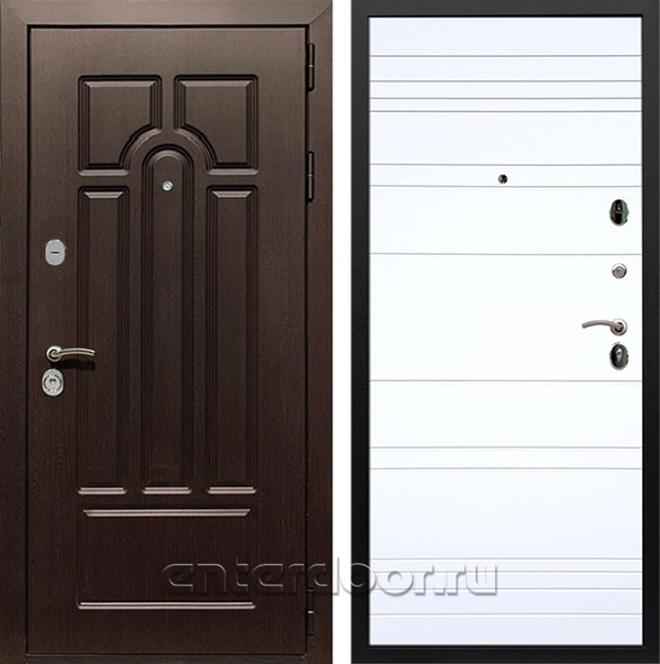 Входная металлическая дверь Армада Эврика 3К ФЛ-14 (Венге / Белый софт)