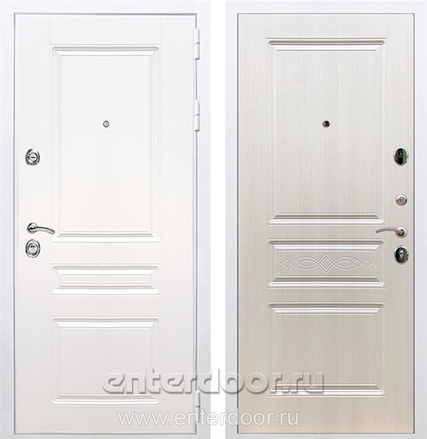 Входная металлическая дверь Армада Премиум Н ФЛ-243 (Белый / Лиственница беж)
