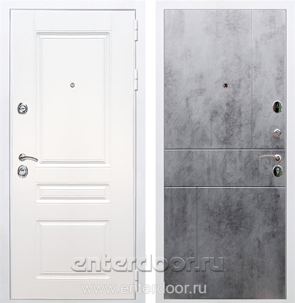Входная металлическая дверь Армада Премиум Н ФЛ-290 (Белый / Бетон тёмный)