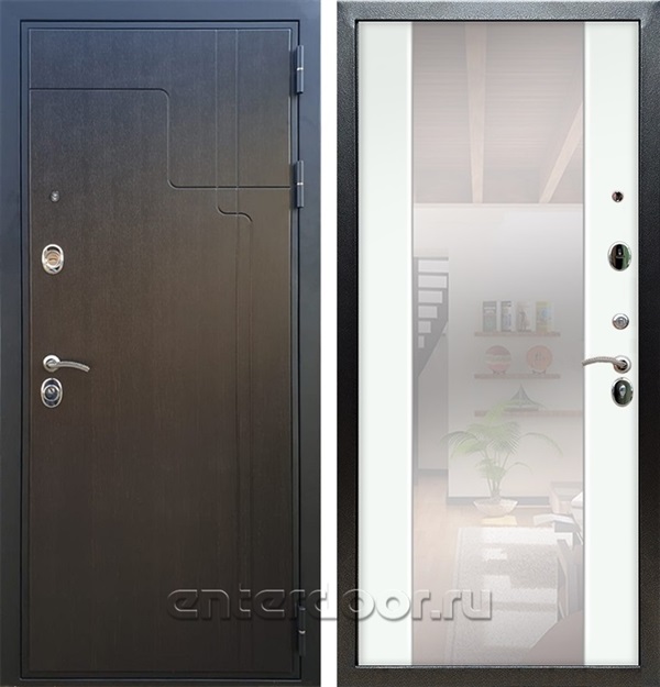 Входная дверь Армада Сидней с зеркалом СБ-16 (Венге / Белый ясень) - фото 48224