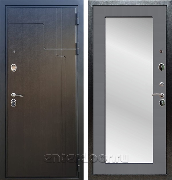 Входная дверь Армада Сидней с зеркалом Пастораль (Венге / Графит софт) - фото 48259