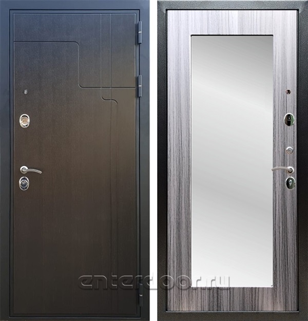 Входная дверь Армада Сидней с зеркалом Пастораль (Венге / Сандал серый) - фото 48265