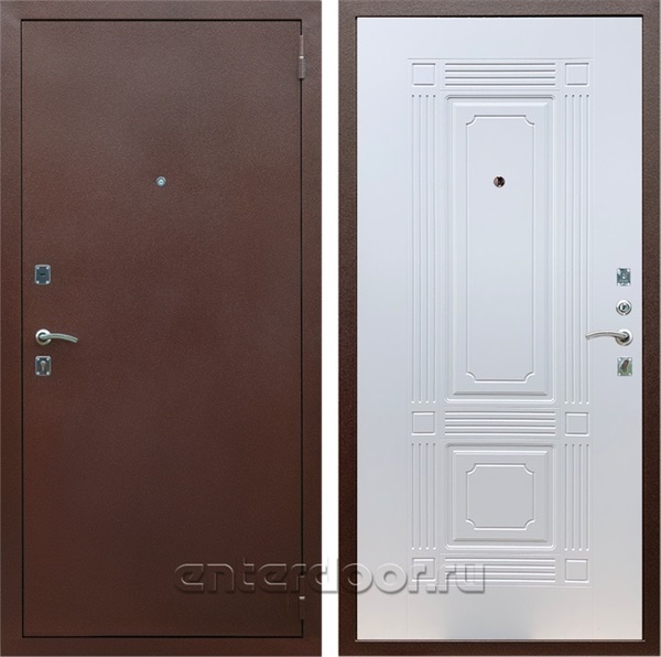 Входная металлическая дверь Армада 1 (Антик медь / Белый ясень)