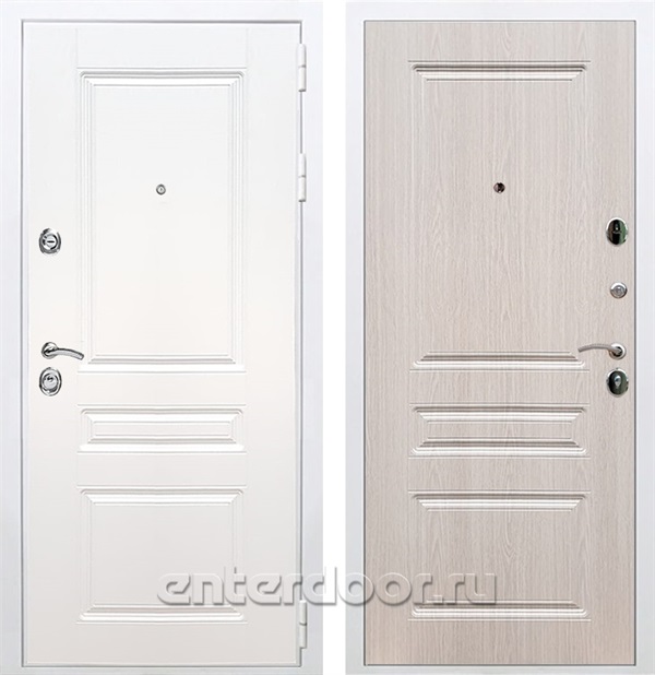Входная металлическая дверь Армада Премиум Н ФЛ-243 (Белый / Дуб беленый)