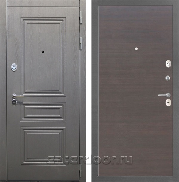 Входная стальная дверь Интекрон Брайтон (Дуб вуд графит / ЭкоВенге)