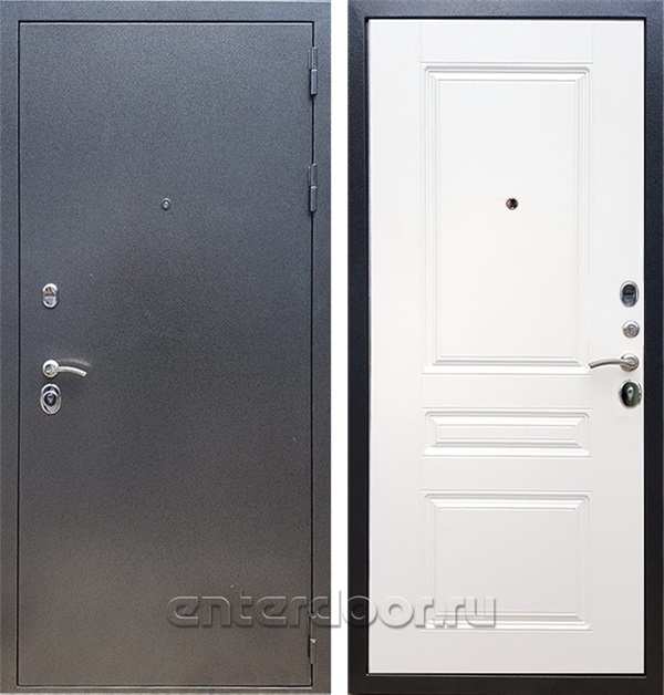 Входная дверь Армада Оптима ФЛ-243 (Антик серебро / Белый матовый) - фото 49801