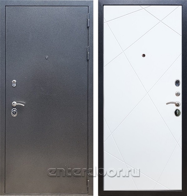 Входная дверь Армада Оптима ФЛ-291 (Антик серебро / Белый матовый) - фото 49882