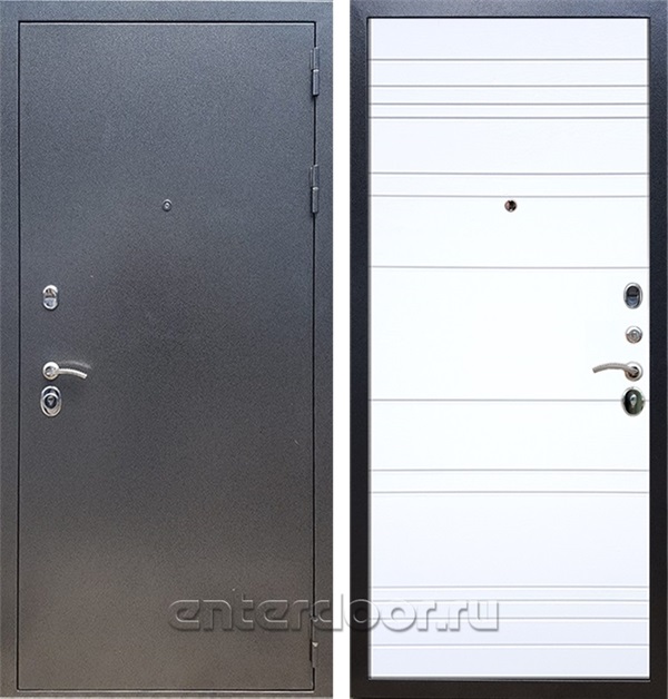 Входная дверь Армада Оптима ФЛ-14 (Антик серебро / Белый матовый) - фото 49892