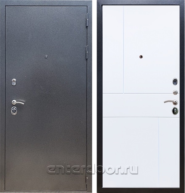 Входная дверь Армада Оптима ФЛ-290 (Антик серебро / Белый матовый) - фото 49920