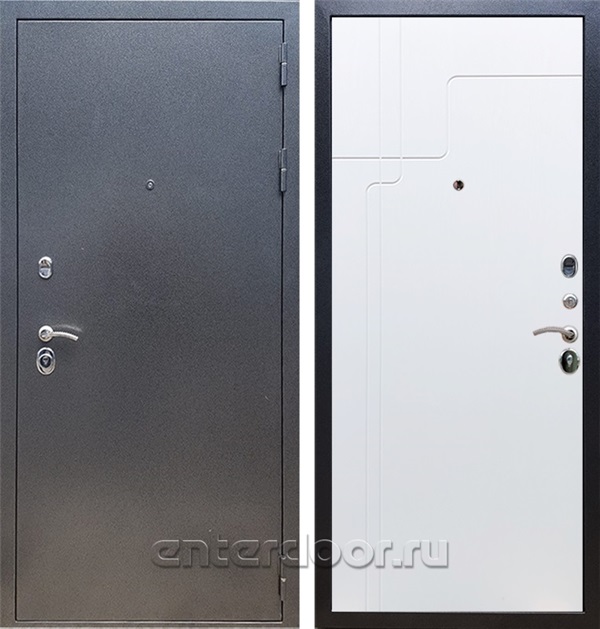 Входная дверь Армада Оптима ФЛ-246 (Антик серебро / Белый матовый) - фото 49940