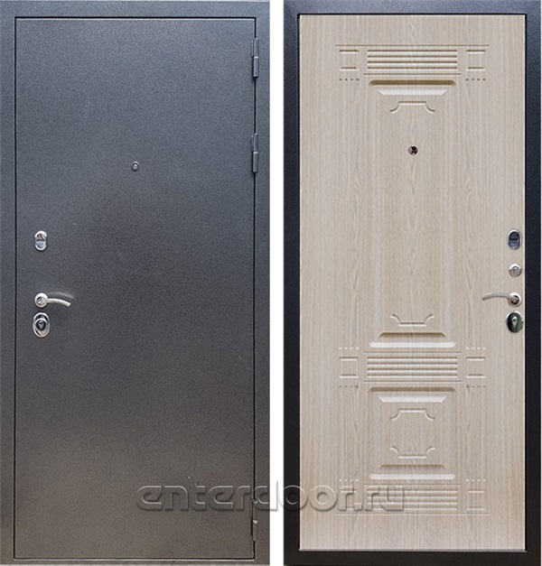 Входная дверь Армада Оптима ФЛ-2 (Антик серебро / Дуб белёный) - фото 50033