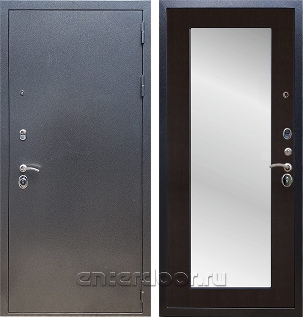 Входная дверь Армада Оптима с Зеркалом Пастораль (Антик серебро / Венге) - фото 50095