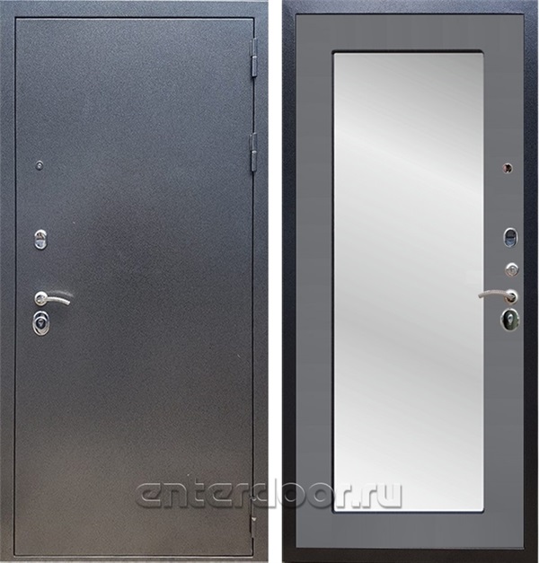 Входная дверь Армада Оптима с Зеркалом Пастораль (Антик серебро / Графит софт) - фото 50106