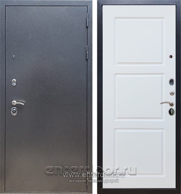 Входная дверь Армада Оптима ФЛ-3 (Антик серебро / Белый матовый) - фото 50238