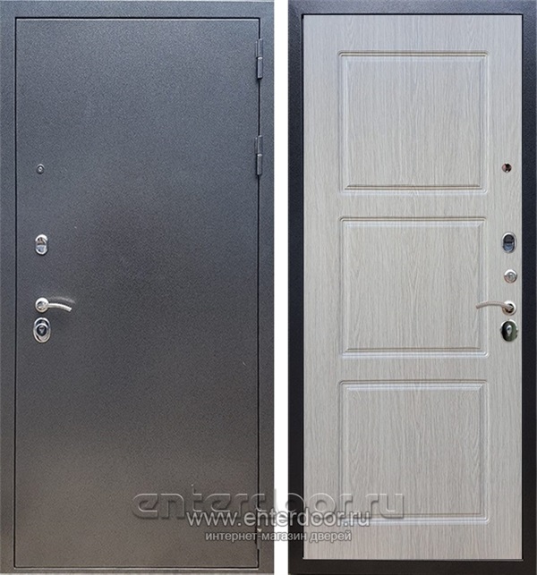 Входная дверь Армада Оптима ФЛ-3 (Антик серебро / Дуб беленый) - фото 50265