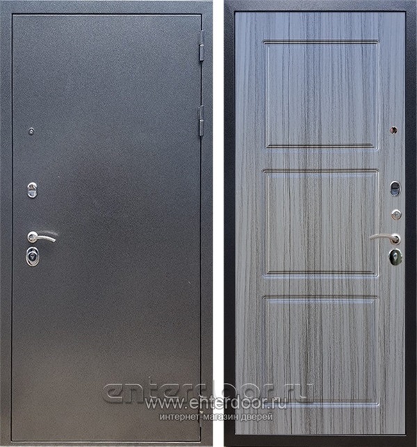 Входная дверь Армада Оптима ФЛ-3 (Антик серебро / Сандал серый) - фото 50272
