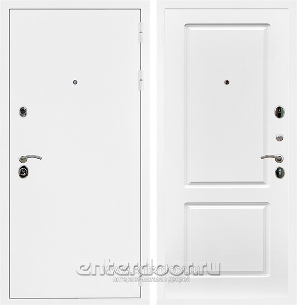 Входная дверь Триумф 3К ФЛ-117 (Белая шагрень / Белый матовый) - фото 51049