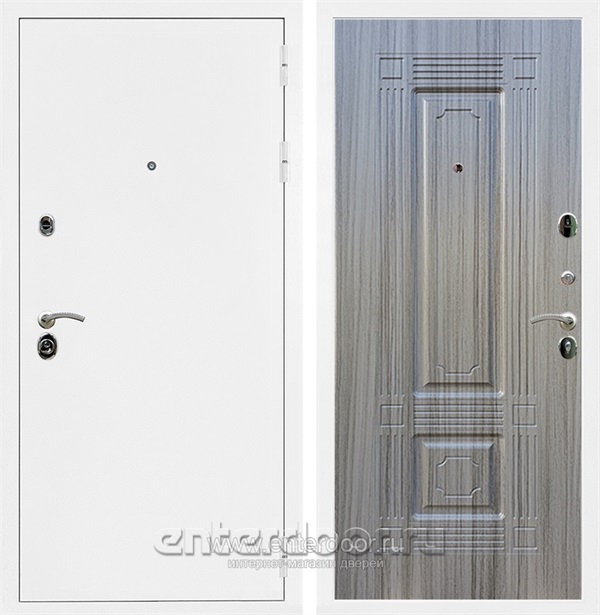Входная дверь Триумф 3К ФЛ-2 (Белая шагрень / Сандал серый) - фото 51267