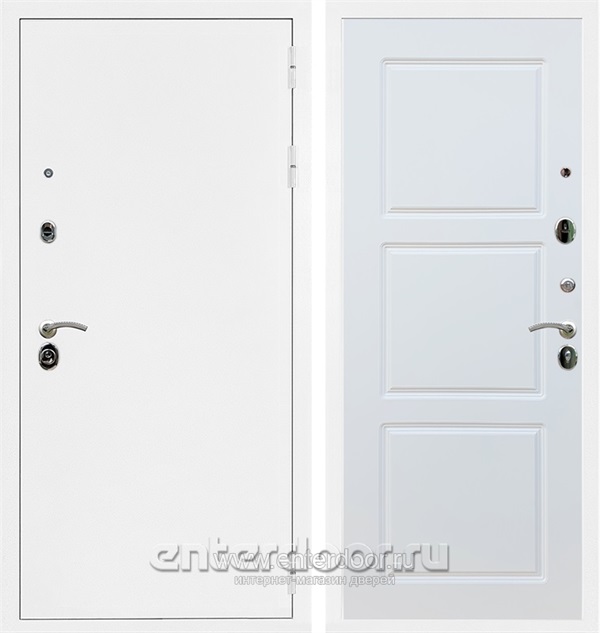 Входная дверь Триумф 3К ФЛ-3 (Белая шагрень / Белый матовый) - фото 51281