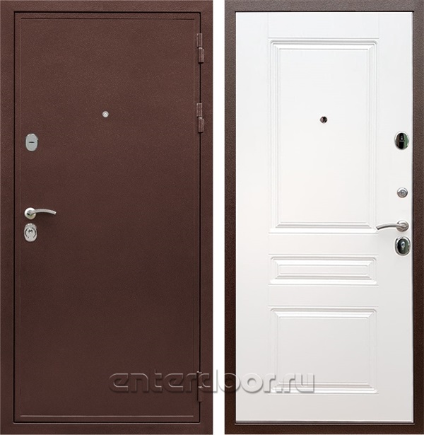 Входная дверь Триумф 3К ФЛ-243 (Медный антик / Белый матовый) - фото 51802