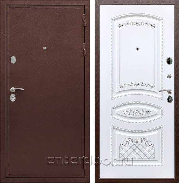Входная дверь Триумф 3К ФЛ-316 (Медный антик / Белый патина Серебро) - фото 52354