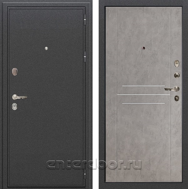 Входная металлическая дверь Лекс Колизей Бетон серый (панель №81)