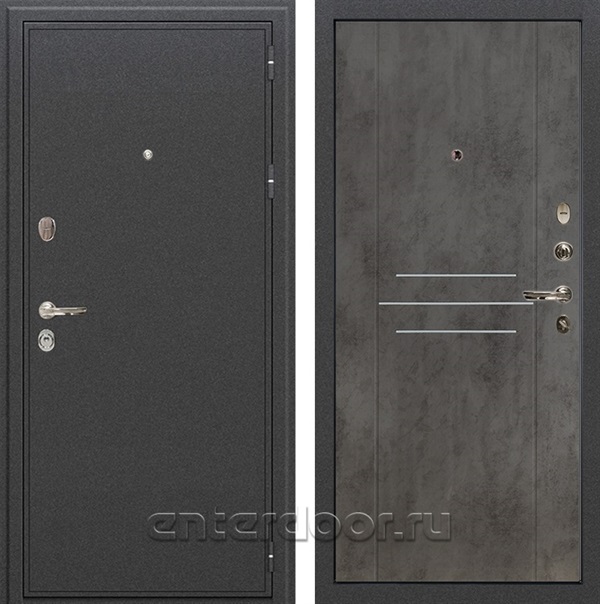 Входная металлическая дверь Лекс Колизей Бетон тёмный (панель №82)