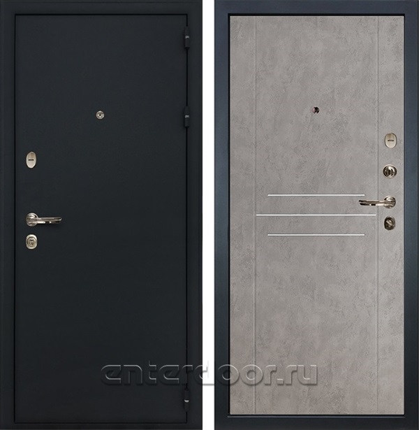 Входная металлическая дверь Лекс 2 Рим Бетон серый (панель №81)