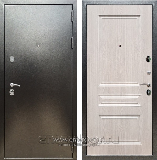 Входная дверь Триумф 3К ФЛ-243 (Антик серебро / Дуб беленый) - фото 52597