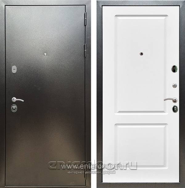 Входная дверь Триумф 3К ФЛ-117 (Антик серебро / Белый матовый) - фото 52627