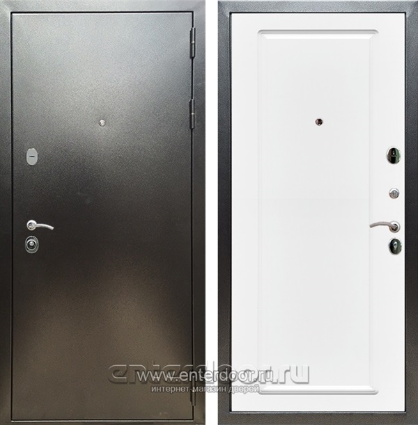 Входная дверь Триумф 3К ФЛ-119 (Антик серебро / Белый матовый) - фото 52724