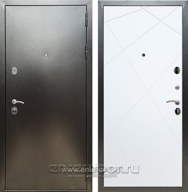 Входная дверь Триумф 3К ФЛ-291 (Антик серебро / Белый матовый) - фото 52730