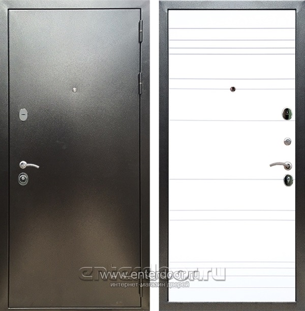 Входная дверь Триумф 3К ФЛ-294 (Антик серебро / Белый матовый) - фото 52744