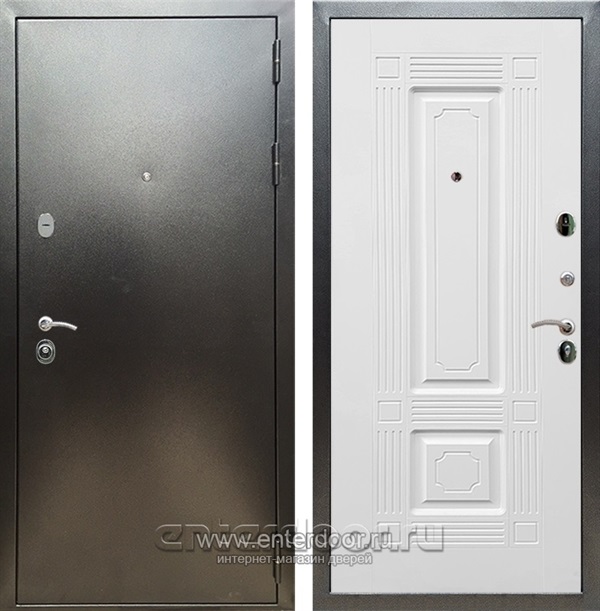 Входная дверь Триумф 3К ФЛ-2 (Антик серебро / Белый ясень) - фото 52875
