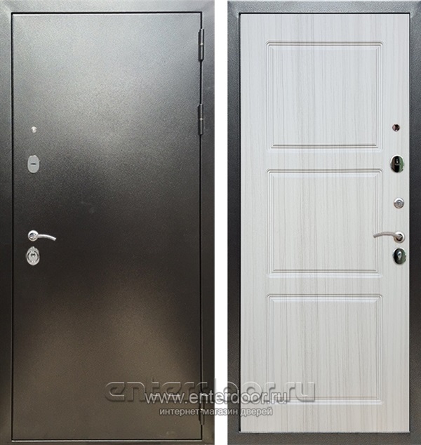 Входная дверь Триумф 3К ФЛ-3 (Антик серебро / Сандал белый) - фото 52942