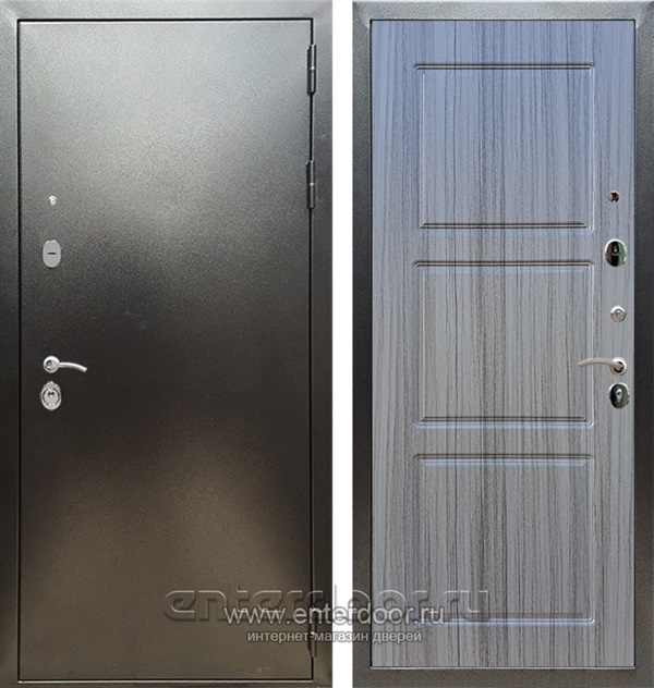 Входная дверь Триумф 3К ФЛ-3 (Антик серебро / Сандал серый) - фото 52949