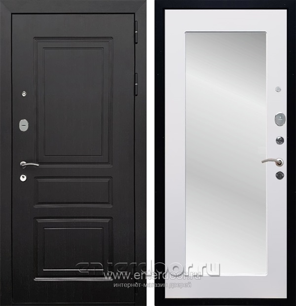 Входная дверь Армада Лондон с зеркалом Пастораль (Венге / Белый матовый) - фото 53611