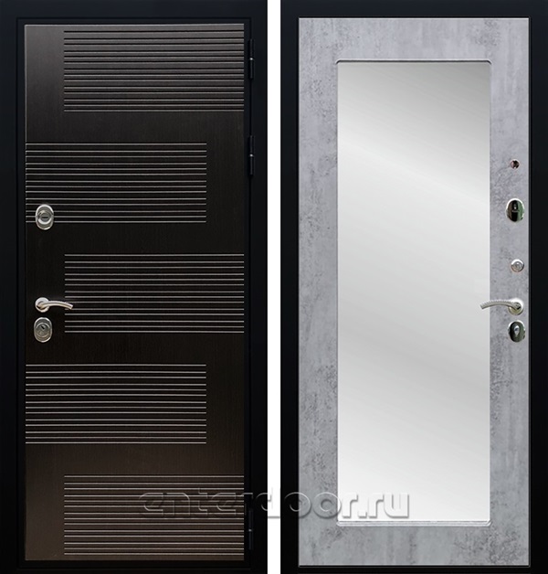 Входная дверь Армада Тесла с зеркалом Пастораль (Венге / Бетон темный) - фото 54685